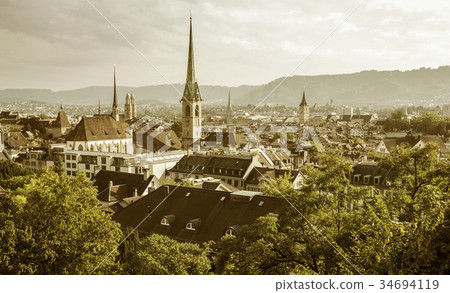 Cityscape of Zurich, Switzerland Cityscape of Zurich, Switzerland 34694119