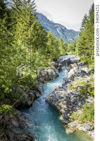 River bed of Soca River bed of Soca 34694151