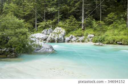 Soca River in Triglav National Park Soca River in Triglav National Park 34694152