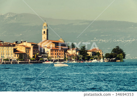 Close up on Salo city in Italy Close up on Salo city in Italy 34694353