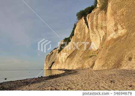 Moens Klint, high limestone cliff. 34694679