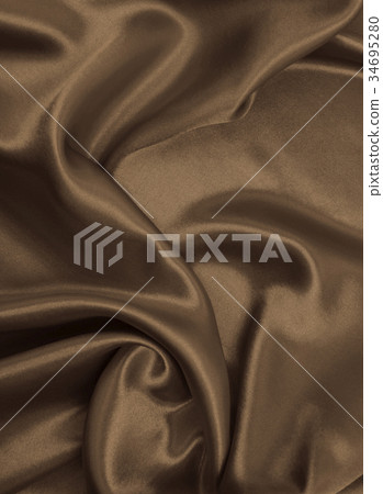 Smooth elegant brown silk or satin texture  34695280