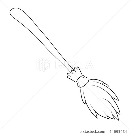 halloween broomstick vector symbol icon design. 34695484