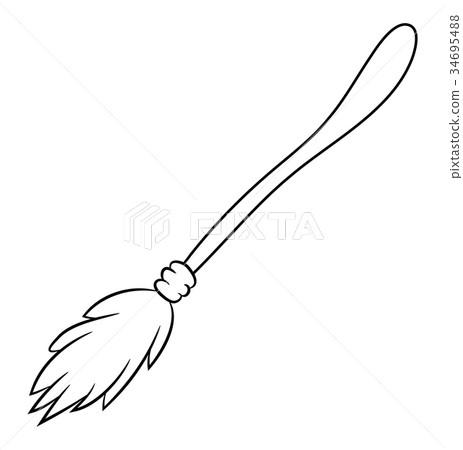 halloween broomstick vector symbol icon design. halloween broomstick vector symbol icon design. 34695488