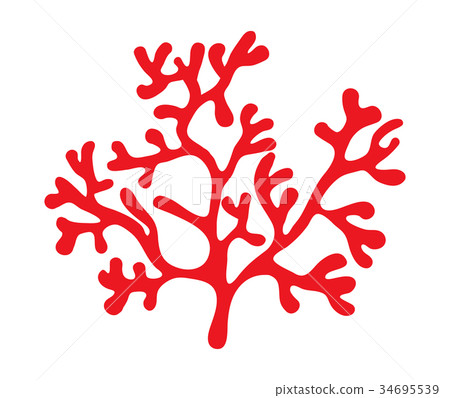 red algae silhouette vector symbol icon design.  34695539
