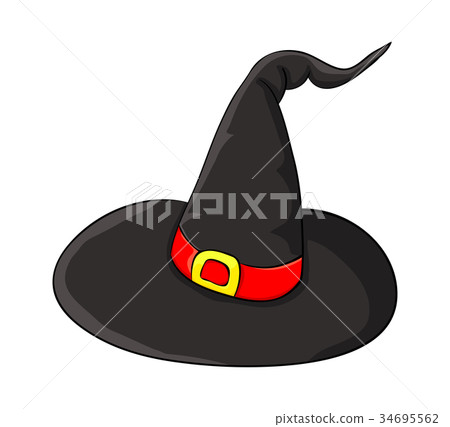 witch hat cartoon vector symbol icon design. 34695562