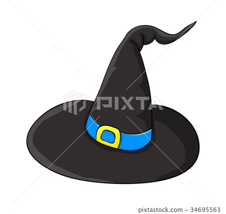 witch hat cartoon vector symbol icon design. witch hat cartoon vector symbol icon design. 34695563