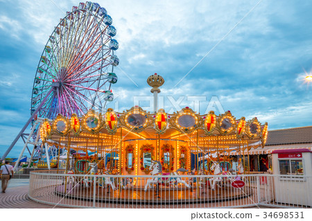 Ferris wheel and Carousel at Dream Mall Ferris wheel and Carousel at Dream Mall 34698531