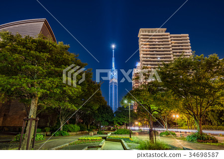福岡塔點亮 34698587