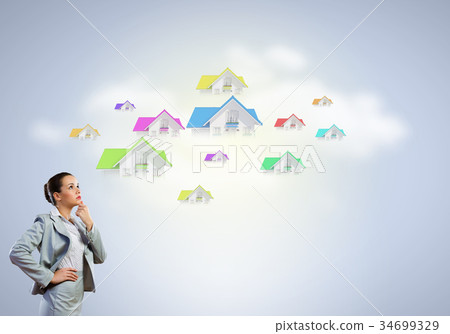 Thoughtful businesswoman Thoughtful businesswoman 34699329