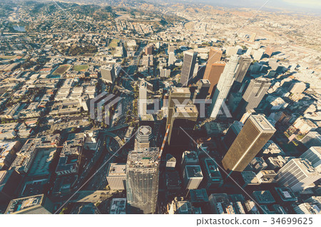Aerial view of a Downtown LA Aerial view of a Downtown LA 34699625