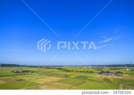 Aerial view around Kisarazu City Marika Marida 34700100