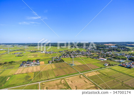 Aerial view around Kisarazu City Marika Marida Aerial view around Kisarazu City Marika Marida 34700174