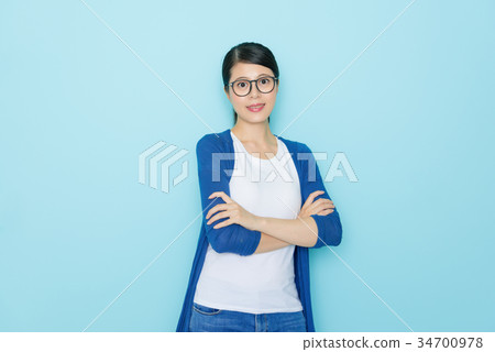 young business woman wearing lifestyle clothing 34700978