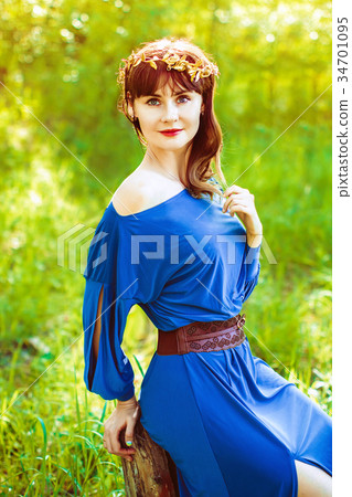 woman in a tree dress woman in a tree dress 34701095
