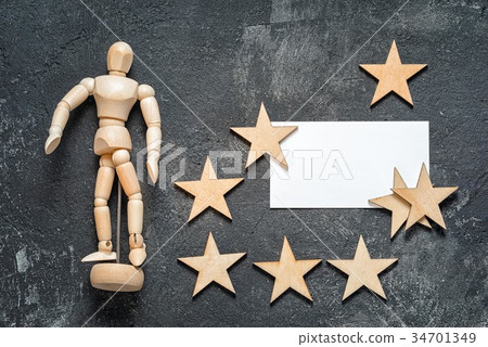 business conceptual still life with business card 34701349