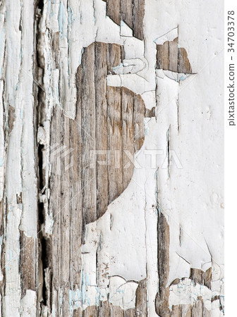 Old wooden background with white chapped paint Old wooden background with white chapped paint 34703378