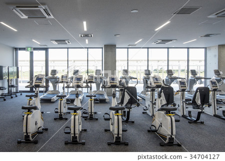 Training gym sports facility training machine image material 34704127