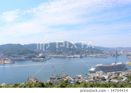 Luxury cruise ship entrance 34704414