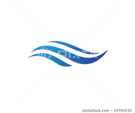 Water wave Logo Template vector Water wave Logo Template vector 34704532