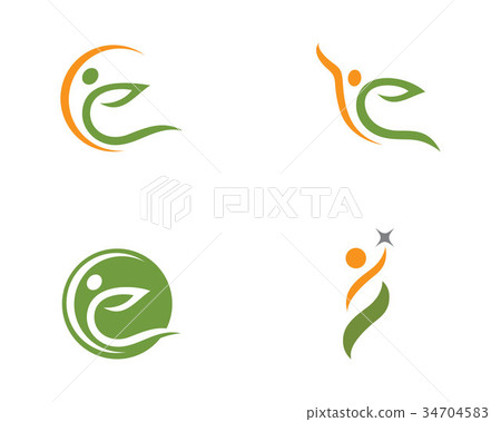 Human character logo sign Human character logo sign 34704583