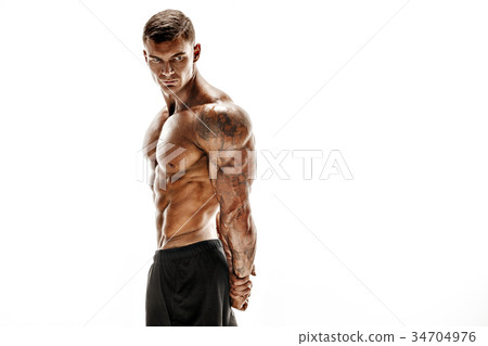 muscular super-high level handsome man posing on 34704976