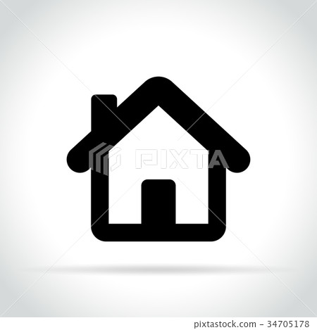 home icon on white background - Stock Illustration [34705178] - PIXTA