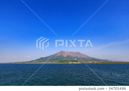 Sakurajima-From Sakurajima ferry ship- 34705486