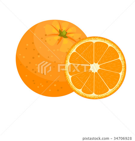 set of fresh ripe half oranges set of fresh ripe half oranges 34706928