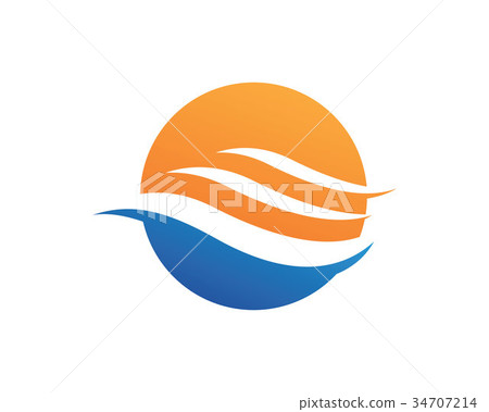 Water wave Logo Template vector Water wave Logo Template vector 34707214