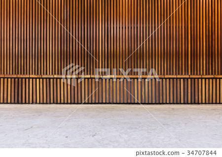 Decorative wooden wall and bench of modern style 34707844