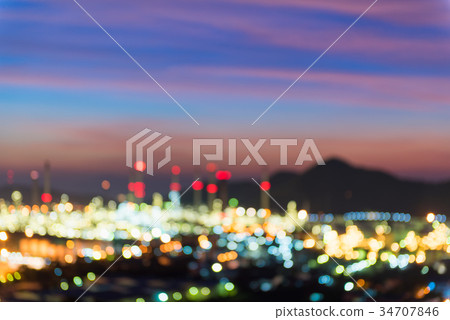 Colorful of city lights and illuminated bokeh Colorful of city lights and illuminated bokeh 34707846