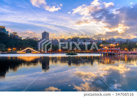 Landscape of Dahu Park in Taipei, Taiwan 34708516