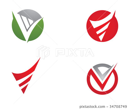 V Letter Logo Business Template 34708749