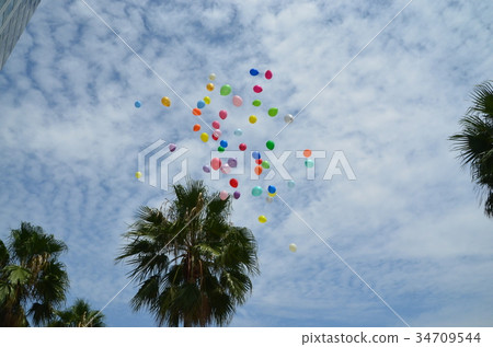 氣球在天空中跳舞 34709544