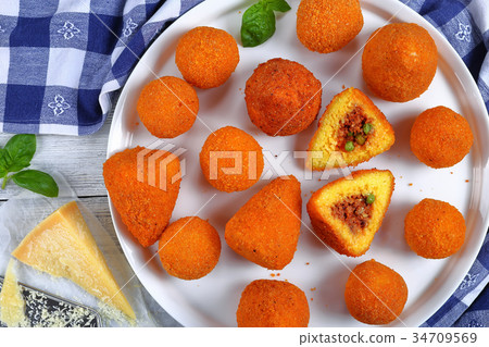 tasty saffron risotto cones and balls tasty saffron risotto cones and balls 34709569