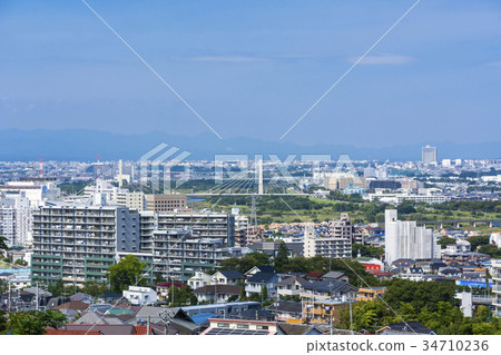 Tama city overlooking the hill, Fuchu Town Tama city overlooking the hill, Fuchu Town 34710236