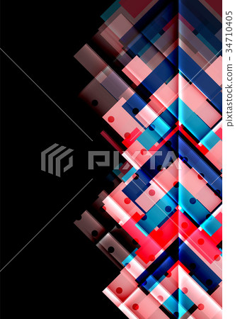 Color arrows on black background 34710405