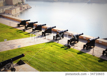 beautiful view from upper Barrakka Gardens of beautiful view from upper Barrakka Gardens of 34710603