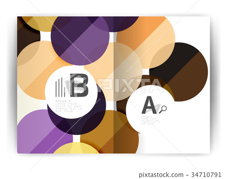 Geometric a4 annual report cover print template Geometric a4 annual report cover print template 34710791