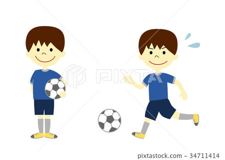 一個足球男孩 一個足球男孩 34711414
