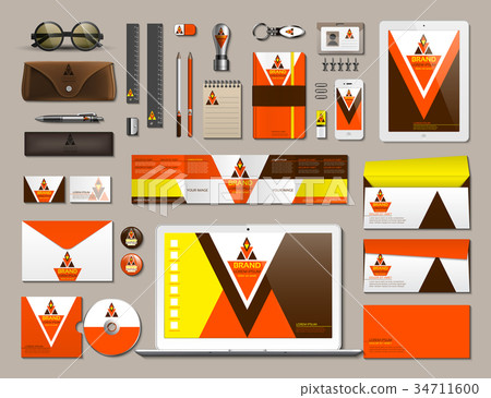 Business corporate identity items set Business corporate identity items set 34711600