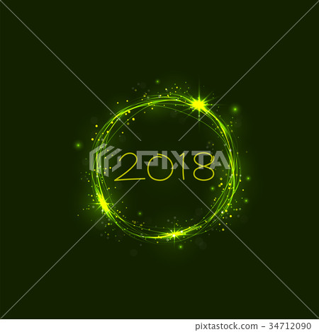 Happy new year 2018 holiday background. 34712090