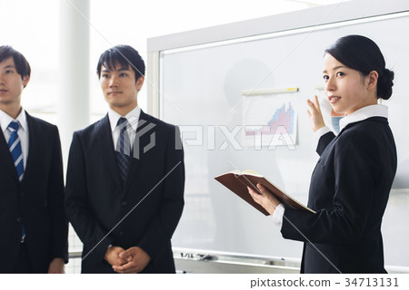 企業年輕人新來者求職形象 34713131