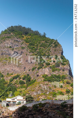 Vertical mountain landscape of Madeira island 34713202
