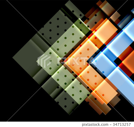 Color arrows on black background 34713257