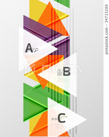 Color triangles background design - Stock Illustration [34713289] - PIXTA