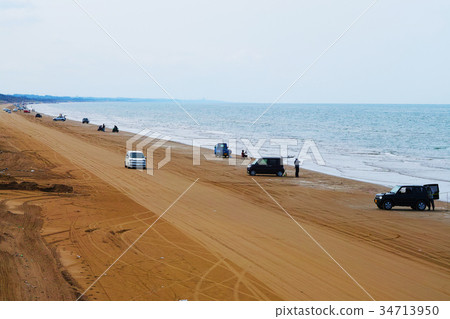 [Japan's only] Chirihama Nagisa Driveway (a touristic road where you can run on the water's edge in the world) 34713950