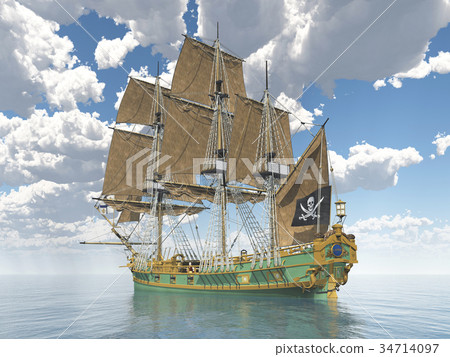 Pirate ship of the 18th century Pirate ship of the 18th century 34714097