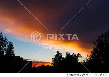Beautiful sunset sky Beautiful sunset sky 34714442